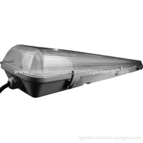 IP65 emergency light T8 fixture, tri-proof, AC 200-240V, 2x22W